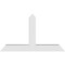 Ekena Millwork Portland Architectural Grade PVC Gable Bracket, 60"W x 35"H x 6"D x 6"F, 14/12 Pitch GBP060X35X0606POR00 - alternate 2